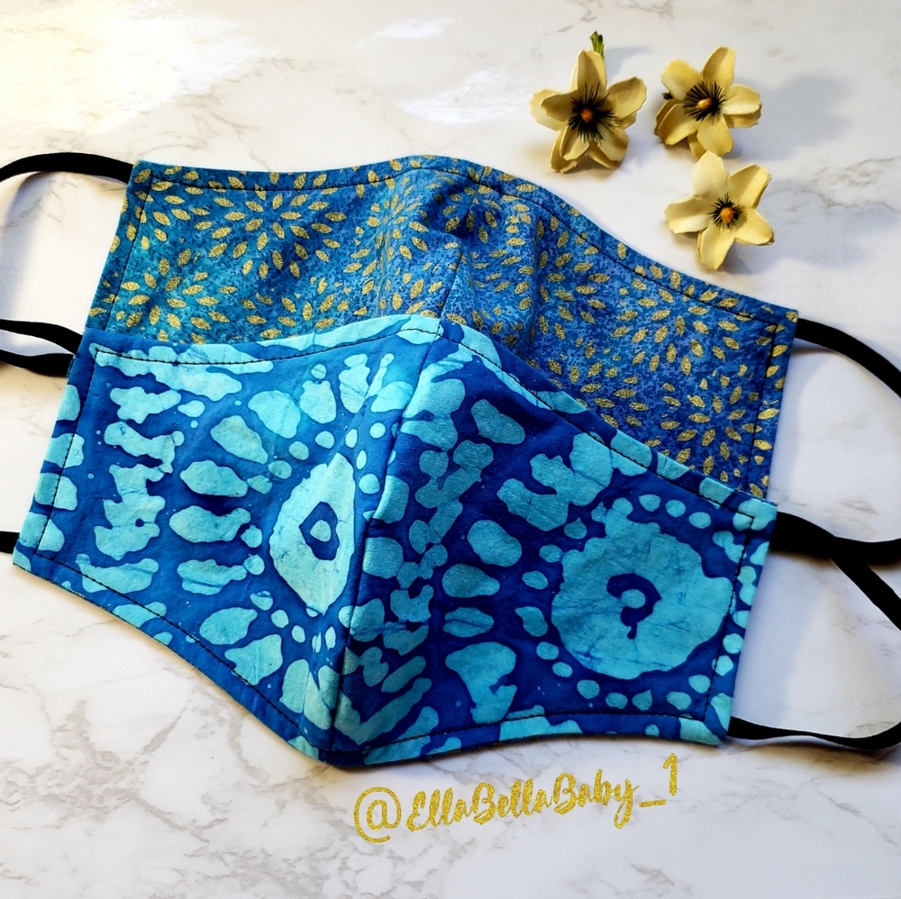 Batik Face Mask Filter Reversible Cotton Washable